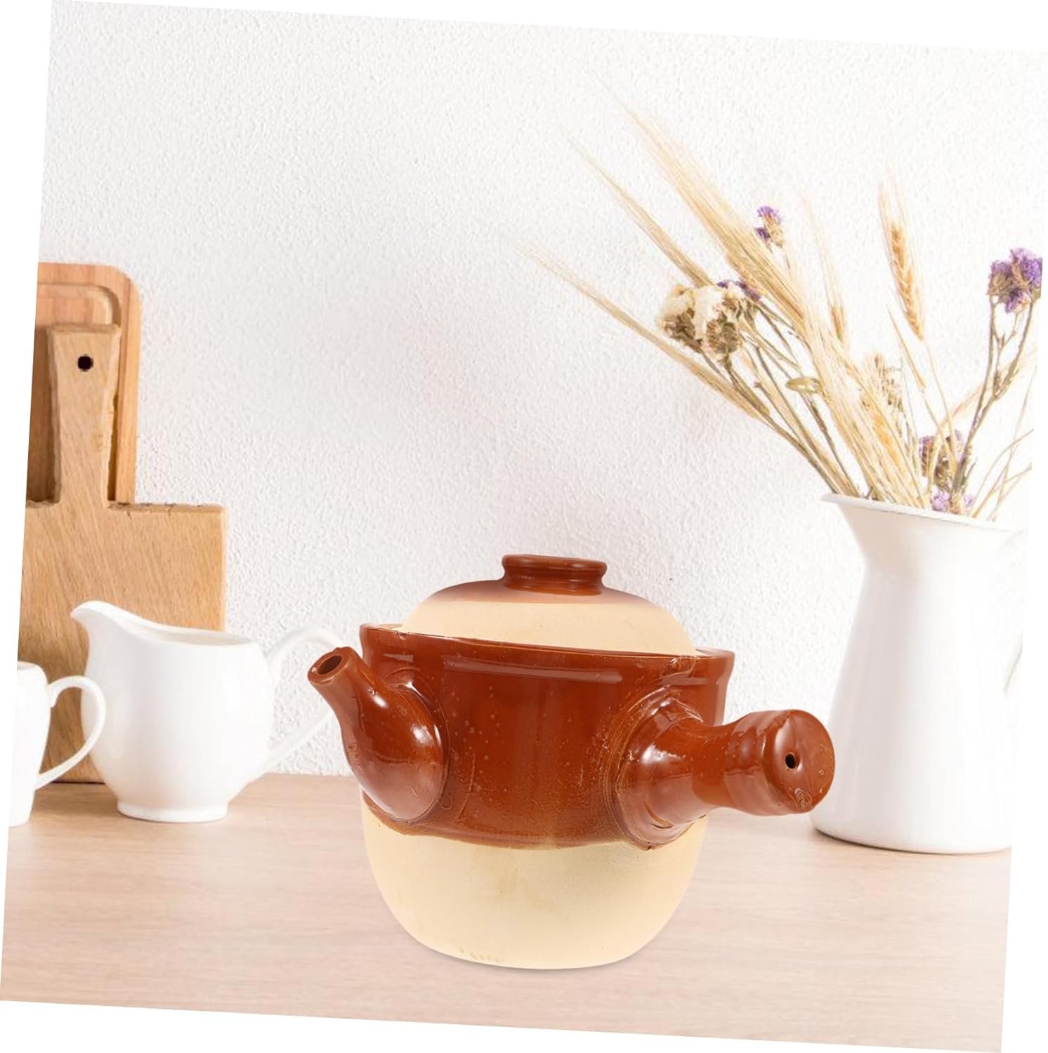 FELTECHELECTR Traditional Chinese Medicine Pot Ceramic Oven Pot Medicine Cooker Pot Ceramic Griddle Ceramic Cooking Pot Ceramic Pot Peony Saucepan with Lid Home Supply Clay Korean South Korea