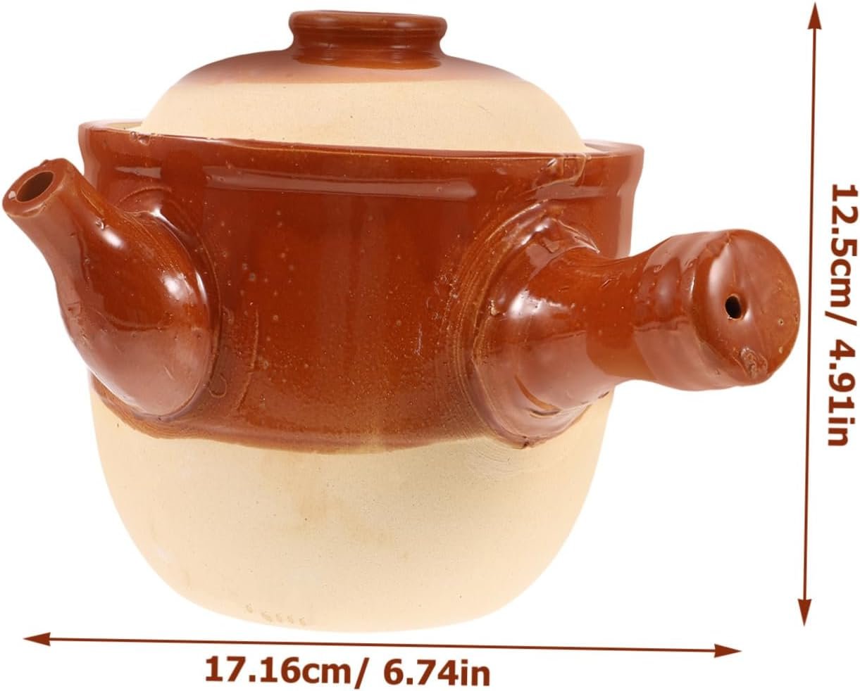 FELTECHELECTR Traditional Chinese Medicine Pot Ceramic Oven Pot Medicine Cooker Pot Ceramic Griddle Ceramic Cooking Pot Ceramic Pot Peony Saucepan with Lid Home Supply Clay Korean South Korea