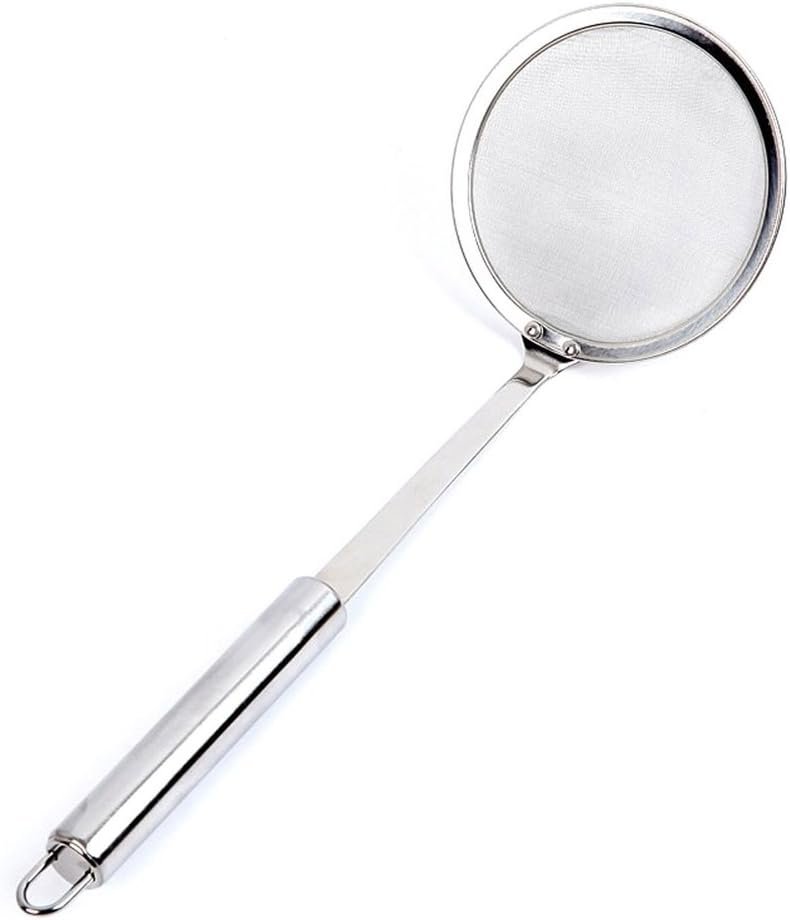 TEMCHY Hot Pot Fat Skimmer Spoon - Stainless Steel Fine Mesh Strainer for Skimming Grease and Foam