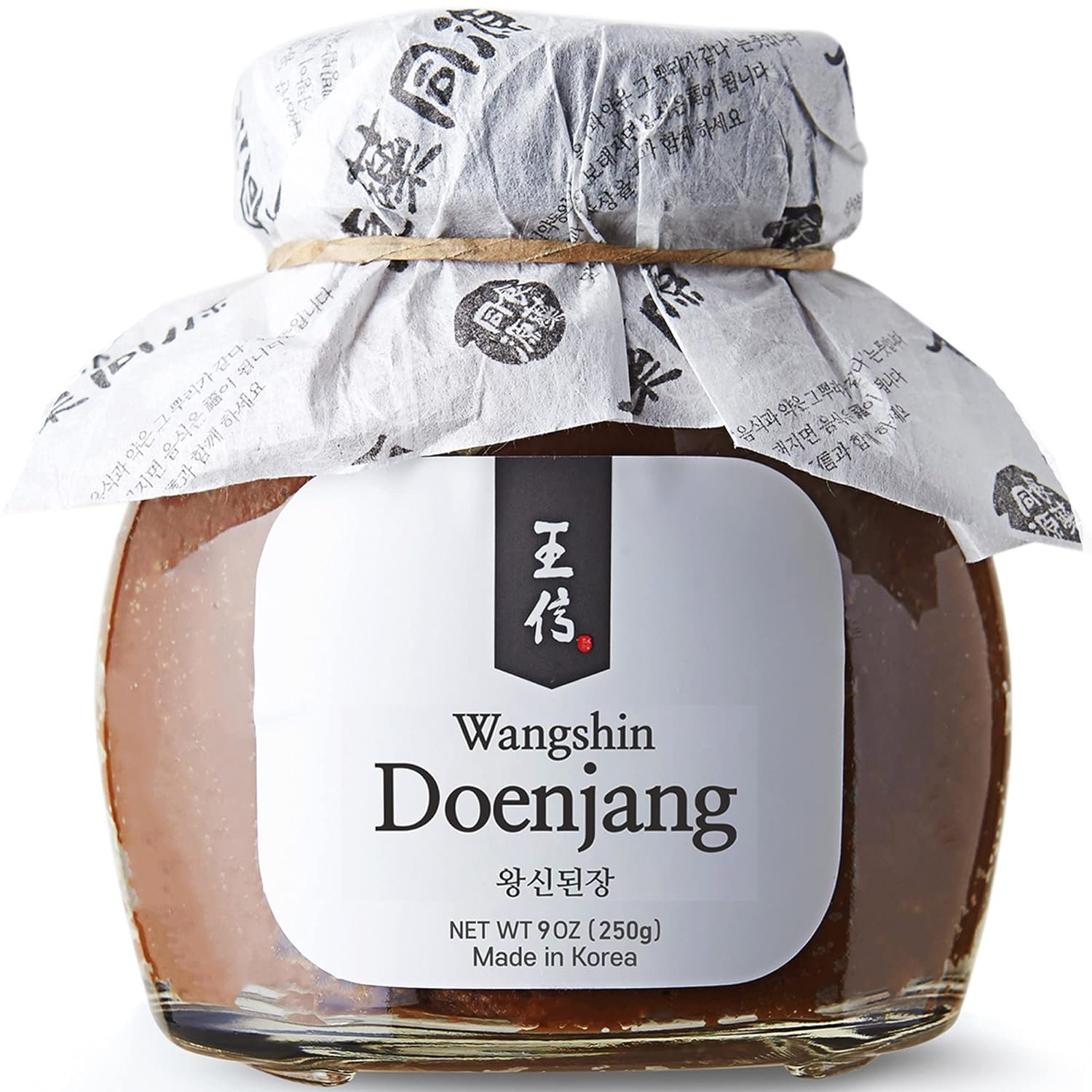 Wangshin Doenjang Aged 3 Years (9oz) - Korean Traditional Premium Soybean Paste. Anchovies and Soy Beans Fermented in Korean Traditional Clay Pots.