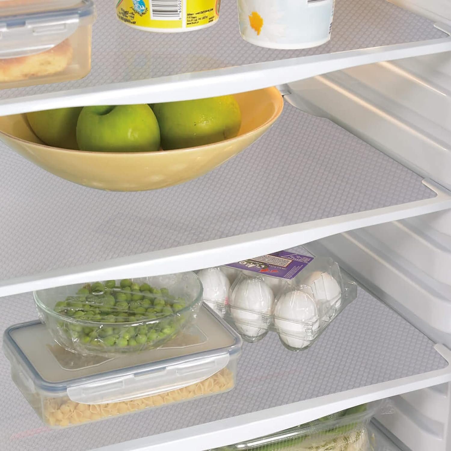 Aiosscd 7 PCS Shelf Mats Antifouling Refrigerator Liners Washable Refrigerator Pads Fridge Mats Drawer Placemats Home Kitchen Gadgets Accessories Organization for Top Freezer(2green+2pink+3blue)