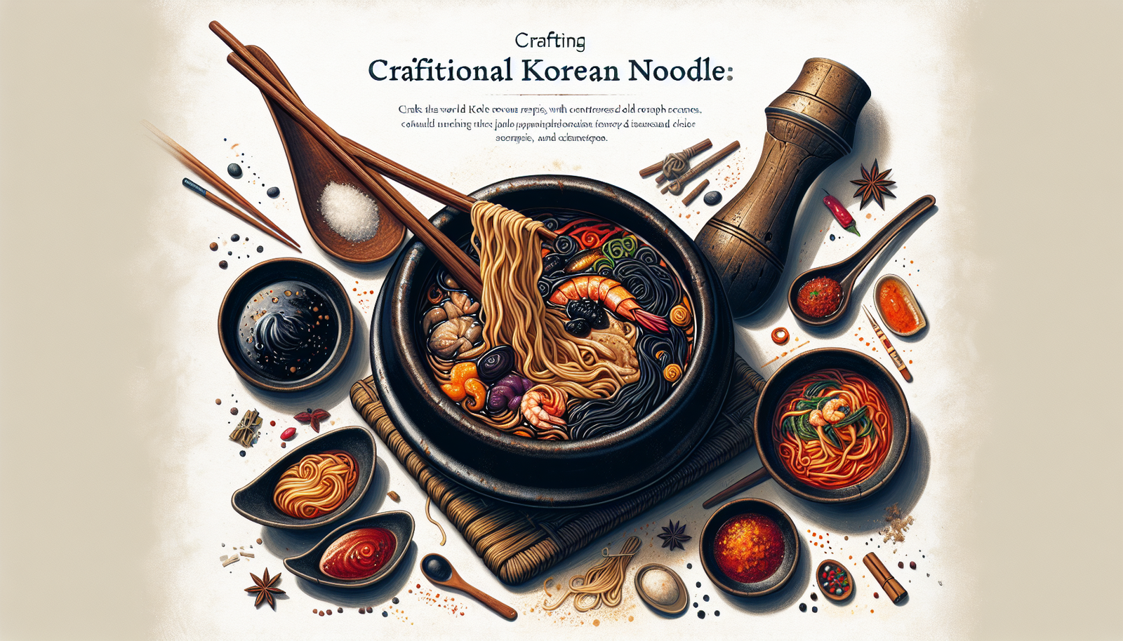 How Are Traditional Korean Noodles Like Jjajangmyeon And Jjamppong Prepared?