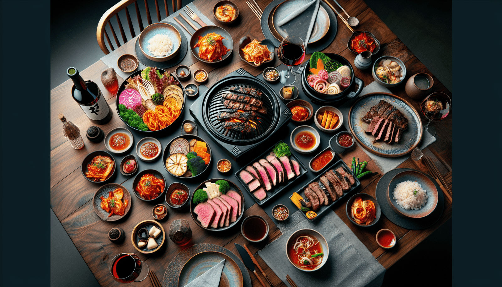 Can You Share Avant-garde Ideas For Presenting Korean Barbecue At Home?