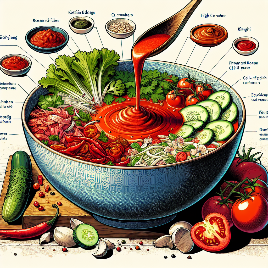 Can You Recommend Modern Techniques For Incorporating Korean Flavors Into Gazpacho Or Cold Soups?