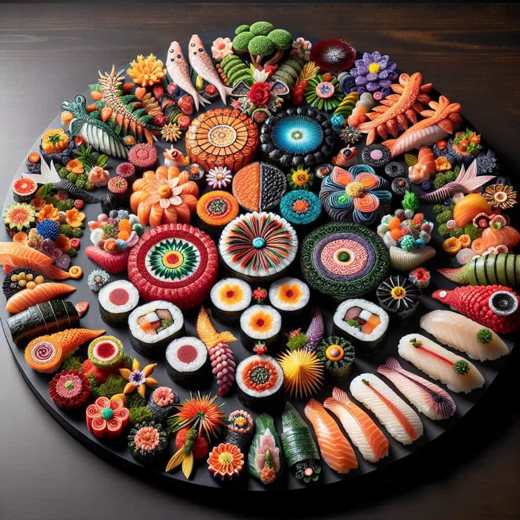 How Do You Experiment With Presentation Styles For Korean-inspired Sushi Platters?