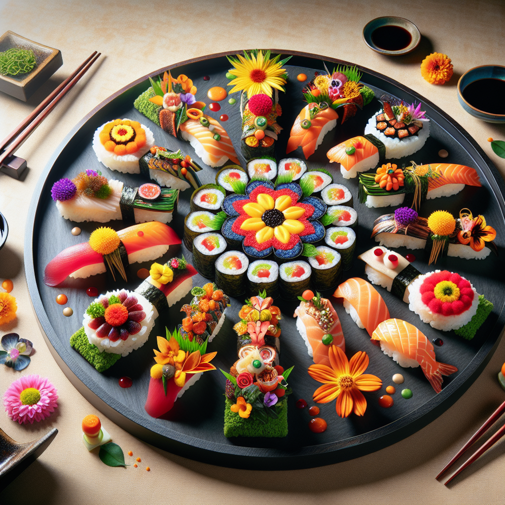 How Do You Experiment With Presentation Styles For Korean-inspired Sushi Platters?