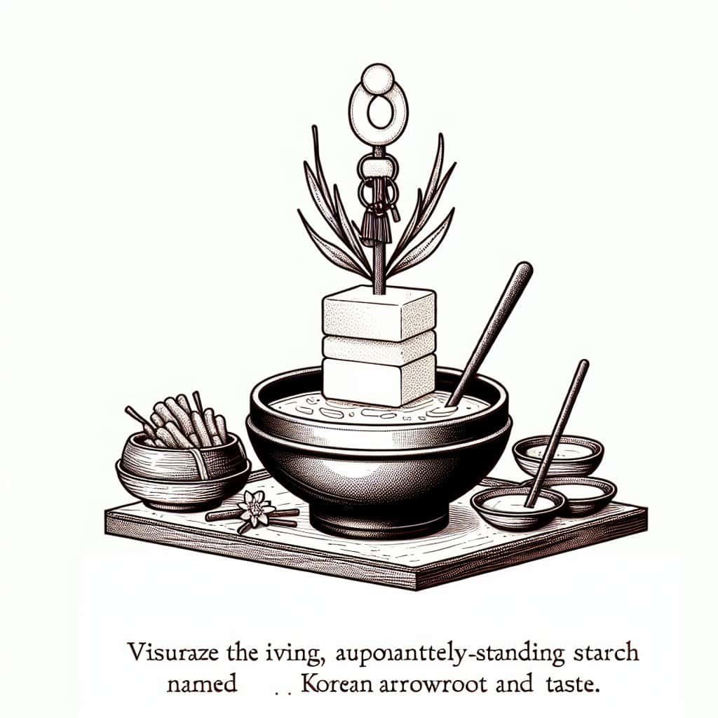 What Are Some Traditional Korean Dishes That Highlight The Use Of Arrowroot Starch (dotorimuk)?