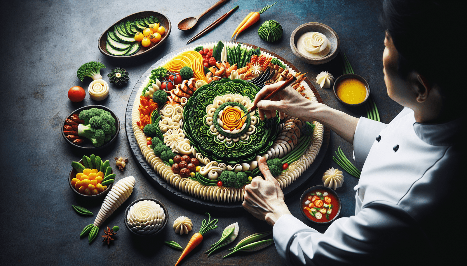 How Are Chefs Incorporating Food Artistry And Sculpting Techniques In Korean Cuisine?