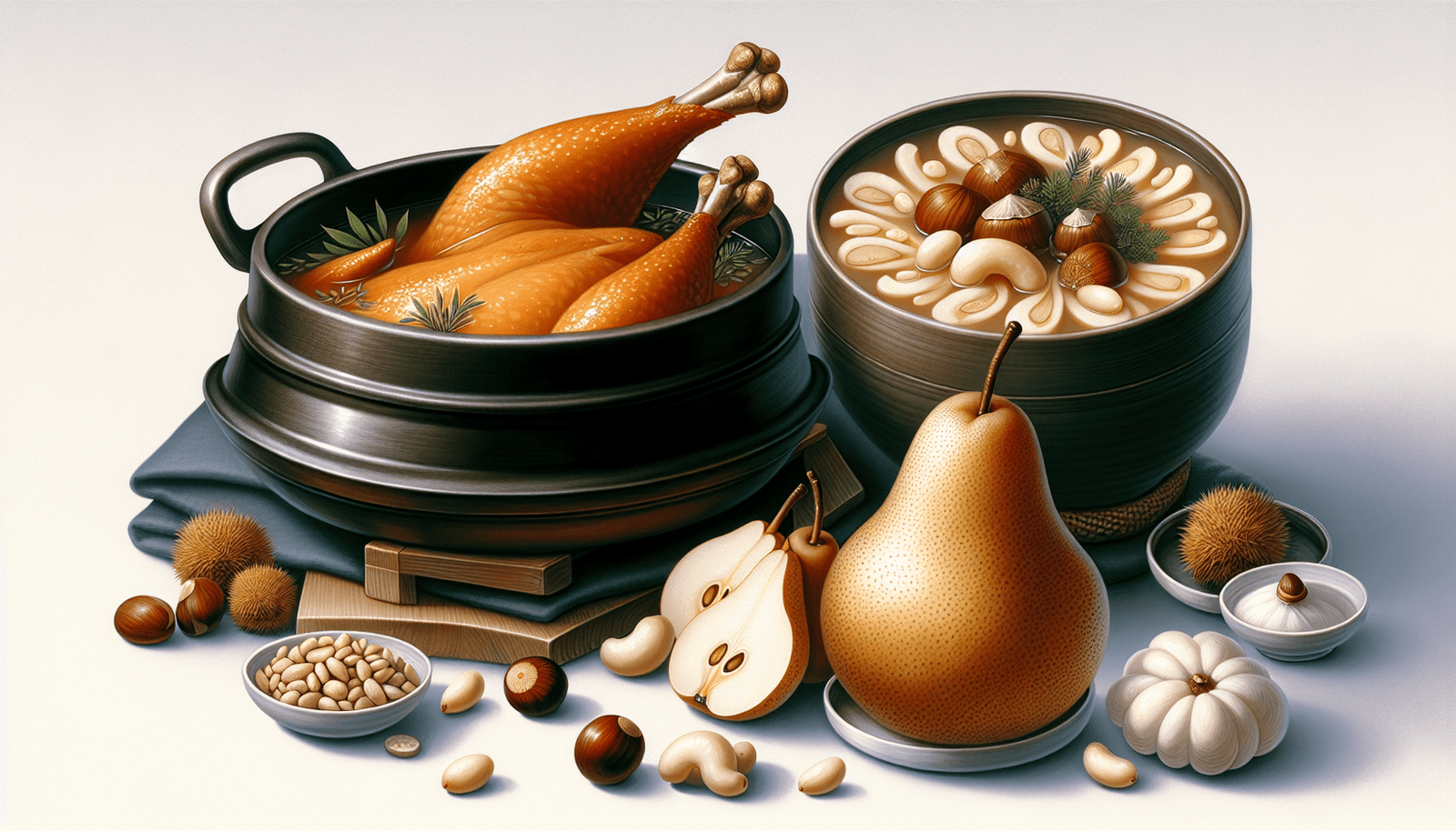 What Are Some Traditional Korean Dishes That Highlight The Use Of Pine Nuts And Chestnuts?