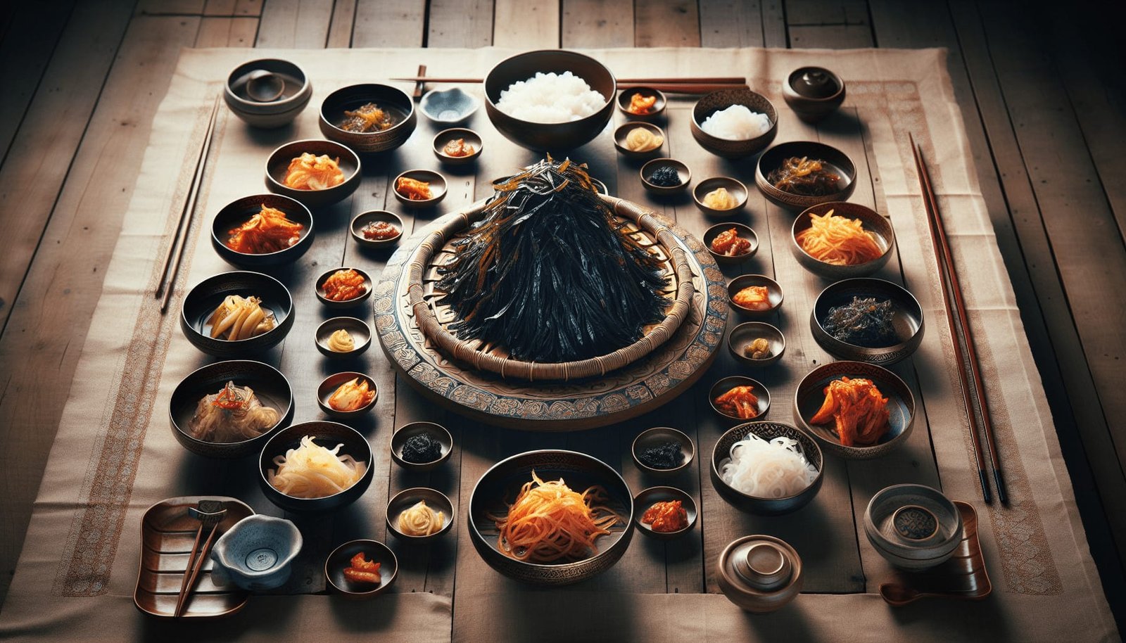 What Are Some Traditional Korean Dishes That Highlight The Use Of Dried Seaweed (gim)?